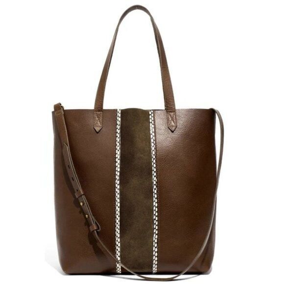 New! Madewell Medium Transport Tote Suede Inset Edition - Picture 2 of 16